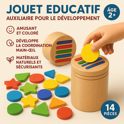 Jouet d'apprentissage en bois (2-5ans)